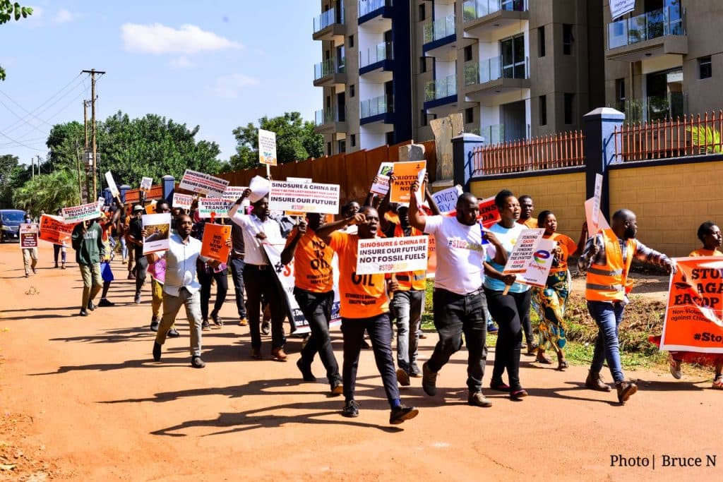 Marching through Kampala for climate justice